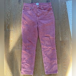 J Crew pink corduroy pants in 28